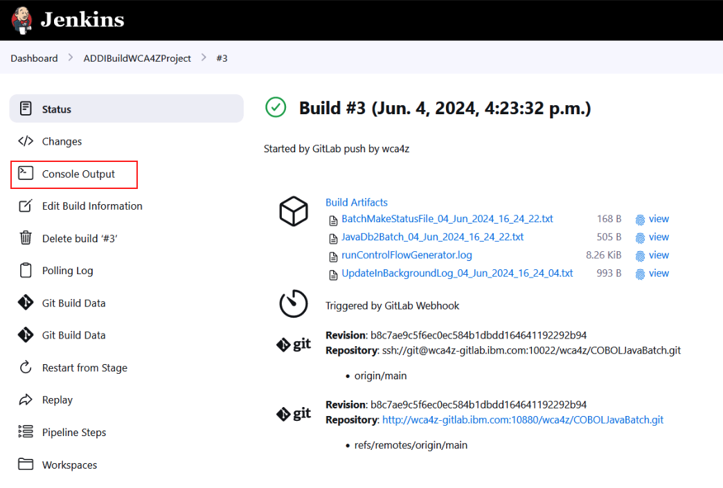 jenkins-console-output