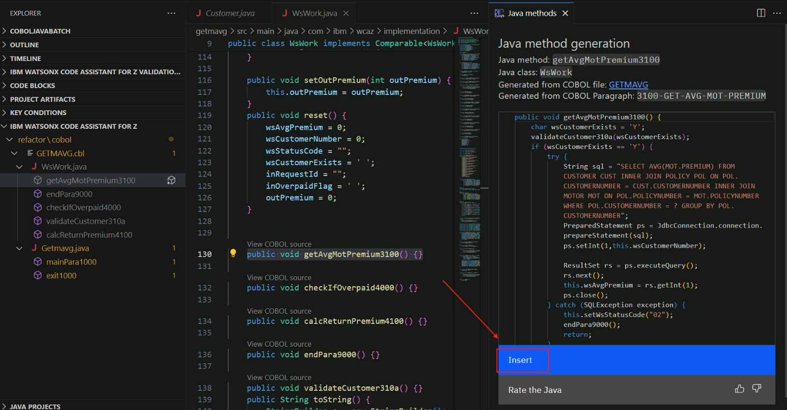 vscode-getAvgMotPremium3100-method