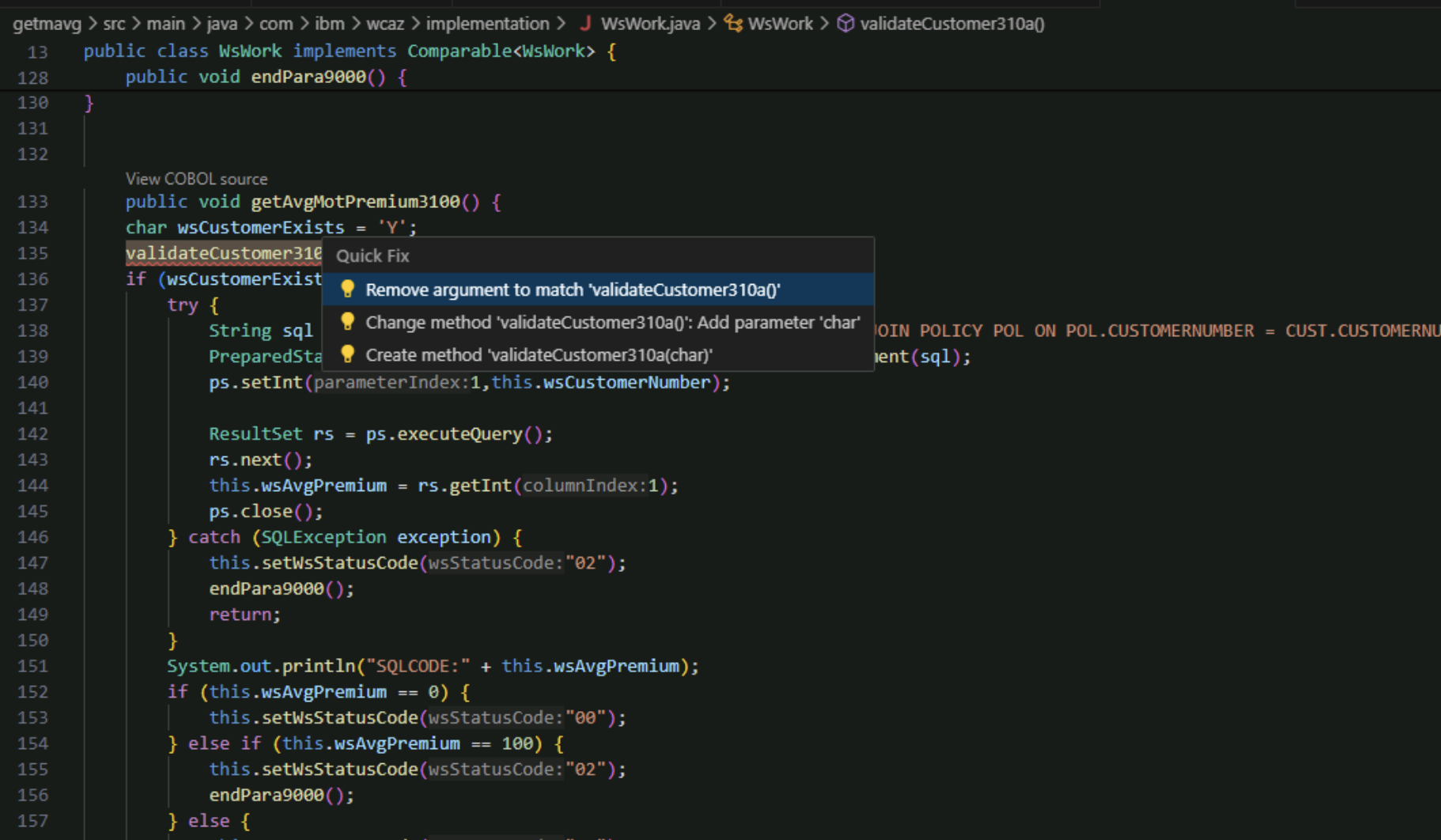 vscode-fix-validatecustomer