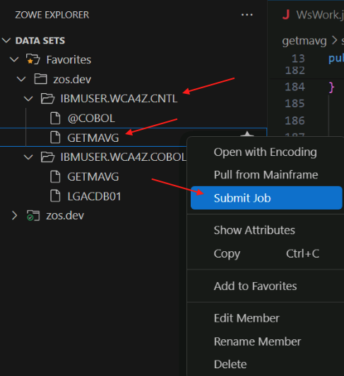 vscode-zosdev-getmavg-job